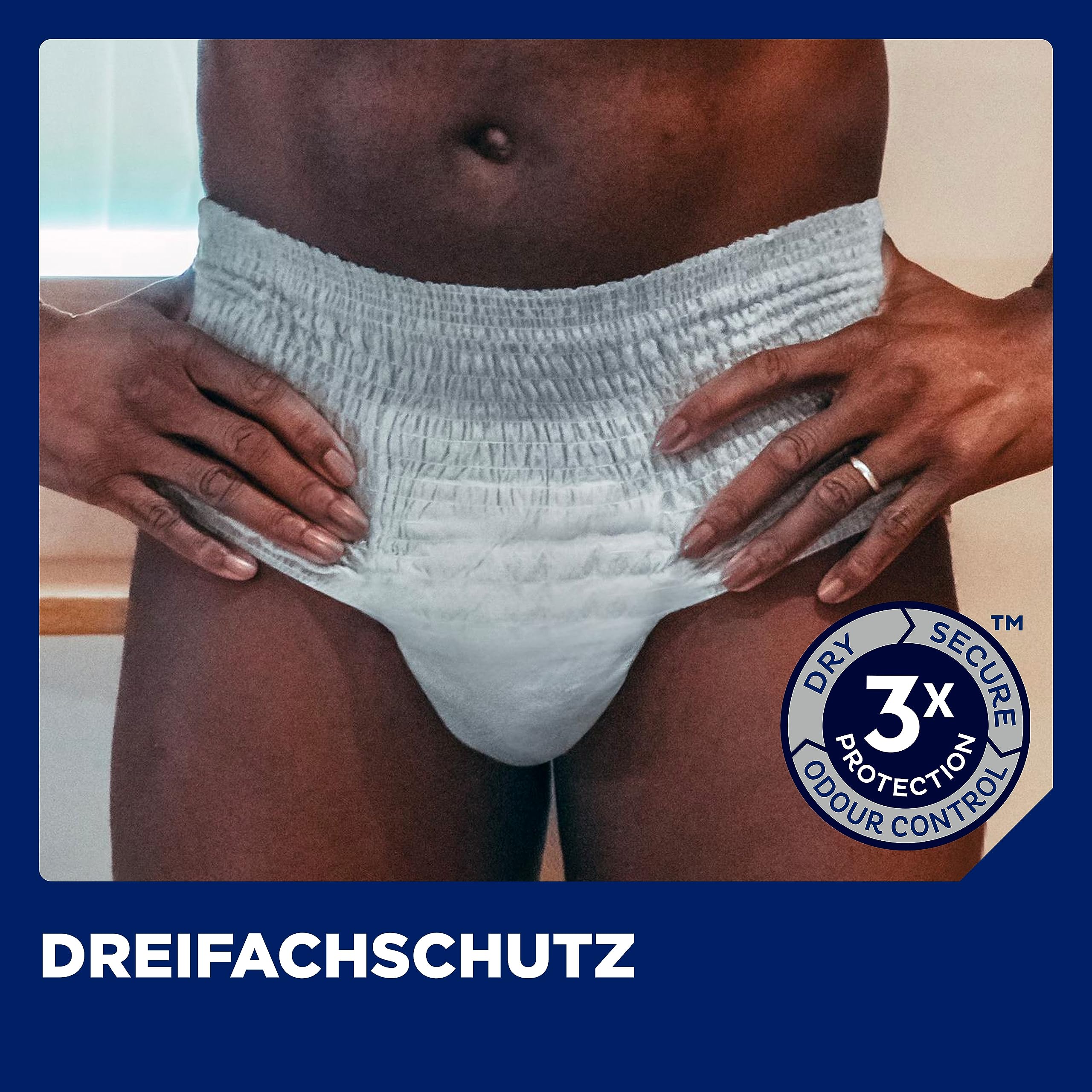 TENA MEN Active fit Pants Plus - 40 Stück im Monatspaket (4 x10) - Einweghosen für Männer - bei mittlerem bis starem Urinverlust - Größe L
