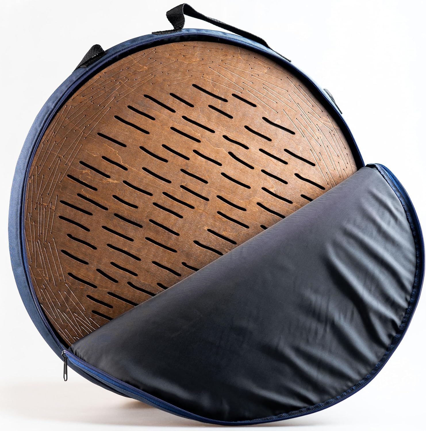 Water-Fall Disc — Wooden Ocean Drum, Storm, 19.5" (50 cm) | Deep Ocean Waves & Waterfall Sound for Sound Bath, Meditation & Sleep | With Protective Bag