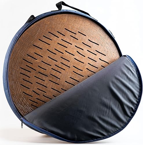 Miniatura 106 de Disco de cascada de 20 pulgadas meditativo de madera para baño de sonido relajante forma de géiser (sin bolsa)