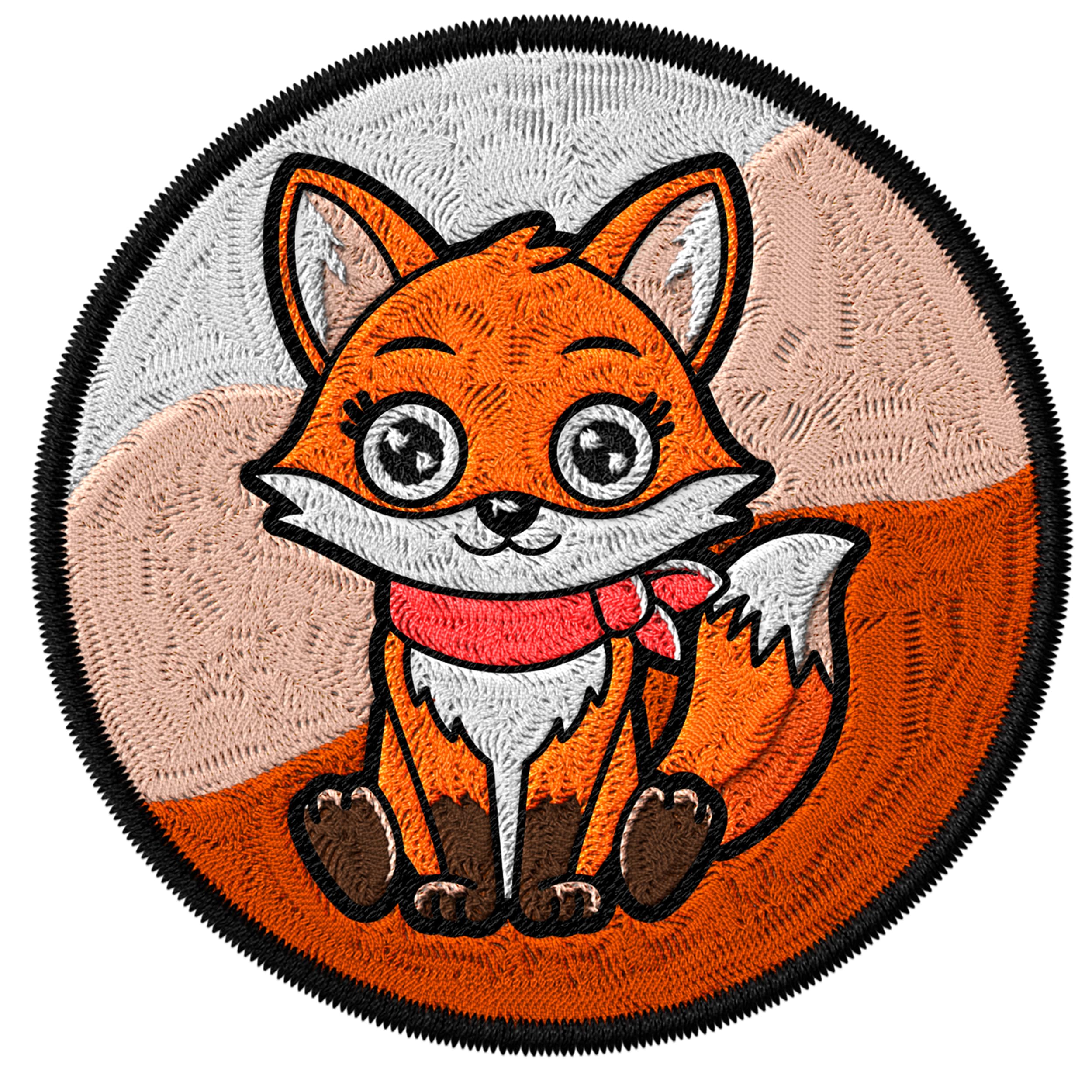 Fox Patch for Clothes Red Woodland Vixen – Embroidered Iron on Patch for Backpack Jacket - Fabric Patches for Clothes Souvenirs & Gifts for Animal