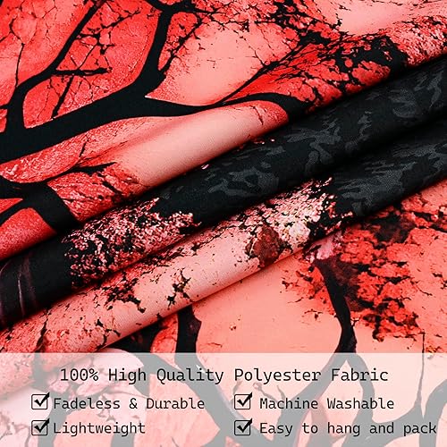 Miniatura 5 de Uspring Tapiz de bosque de montaña, tapiz de anime japonés, tapiz de árbol de fantasía, paisaje natural, tapiz estético de luna y estrellas, tapiz