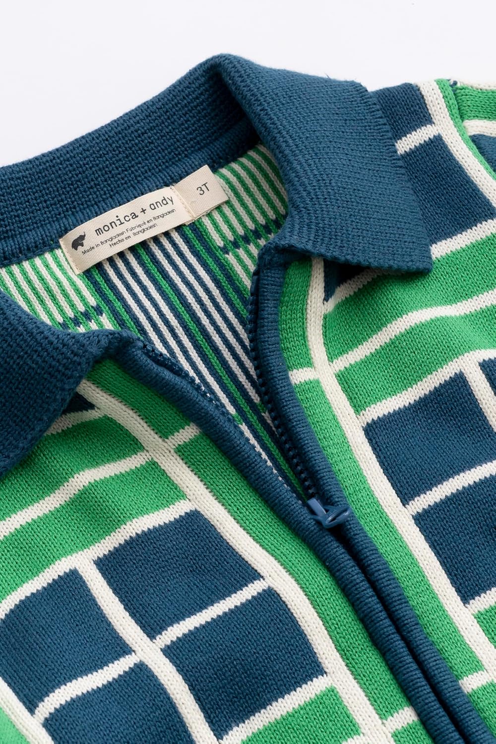 MONICA + ANDY Zip Up Sweater, 100% Organic Cotton Clothes for Girls & Boys, Sizes For Kids, Toddler & Baby