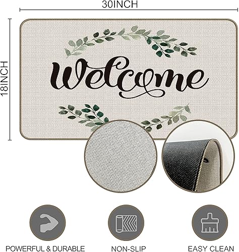 Miniatura 3 de Alfombra de exterior en blanco y negro, 17 x 30 pulgadas, a rayas, para entrada interior, perro salchicha, regalos para mujeres, decoración de perro