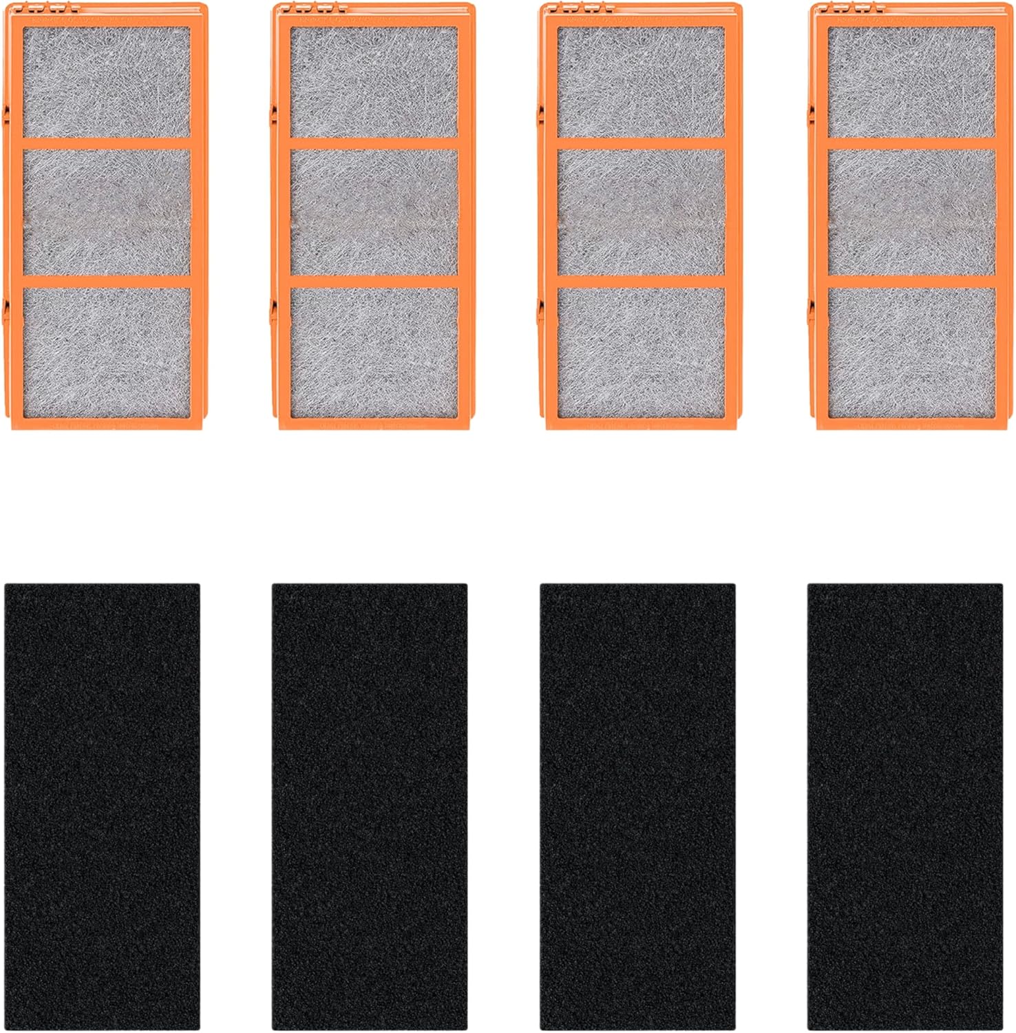 Nispira AER1 Filter Replacement for Holmes Air Purifier Smoke Grabber HAPF30AS-U4R HAPF30AT Odors Dust VOCs Remover 1.2 x 10 x 4.6 Inches, 4 Packs. (HEPA + Carbon)