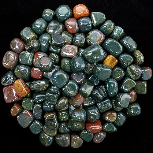 Miniatura 9 de BEZAVO Bloodstone - Juego de piedras curativas de cristales y cristales a granel para curación, reiki, meditación, cristales de brujería, piedras