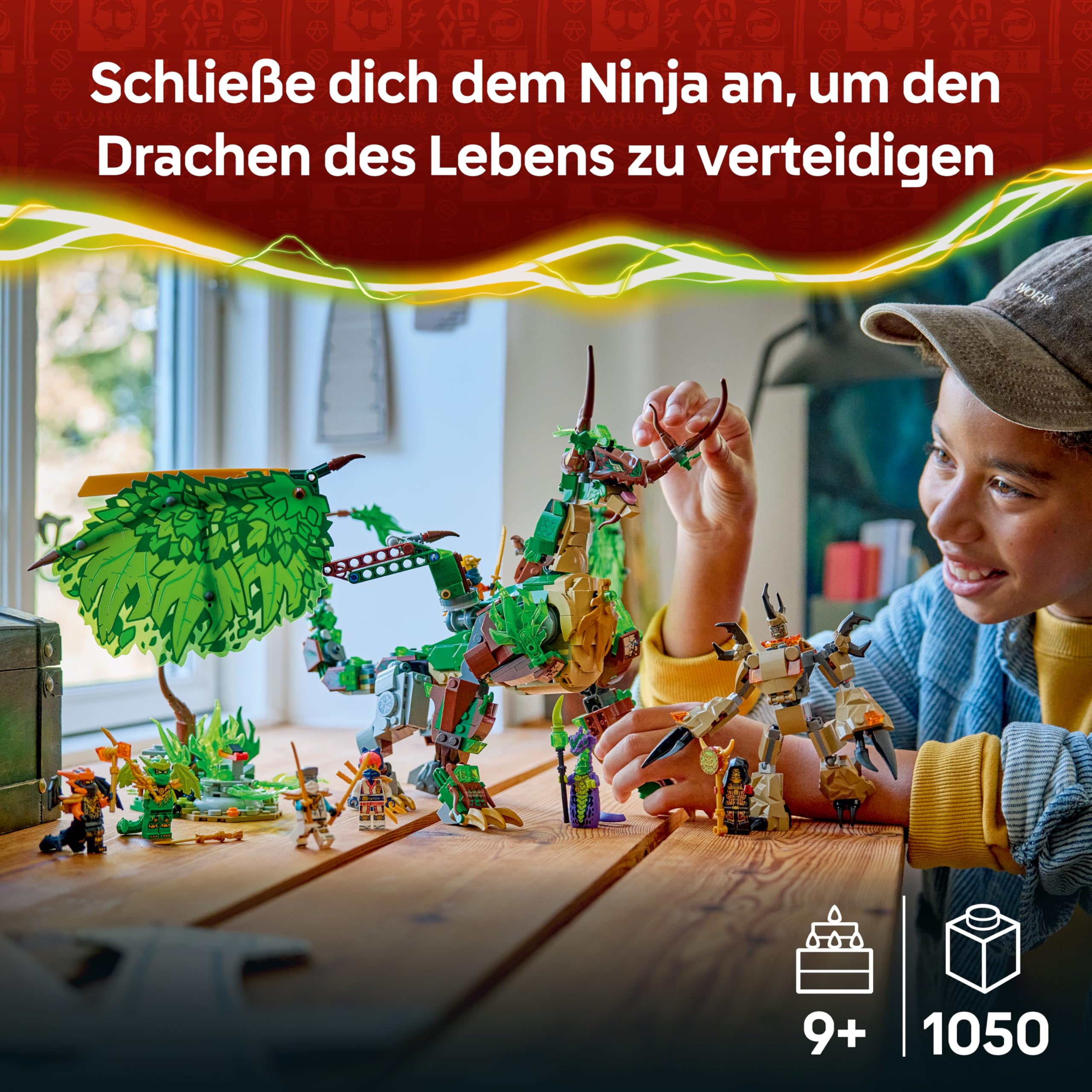 LEGO NINJAGO Der Drache des Lebens - Ninja Spielzeug mit Drachenfigur, Mini Monster Mech, 8 Minifiguren und Schwertern - Kreatives Geschenk für Jungen und Mädchen ab 8 Jahren und Fans - 71859