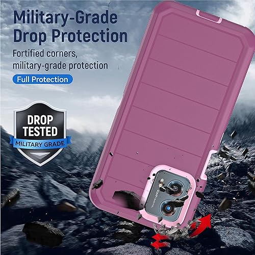 Miniatura 3 de Funda para Moto G 5G 2023 (sin protector de pantalla) con funda duradera de 3 capas a prueba de caídas, a prueba de golpes, funda de goma sólida