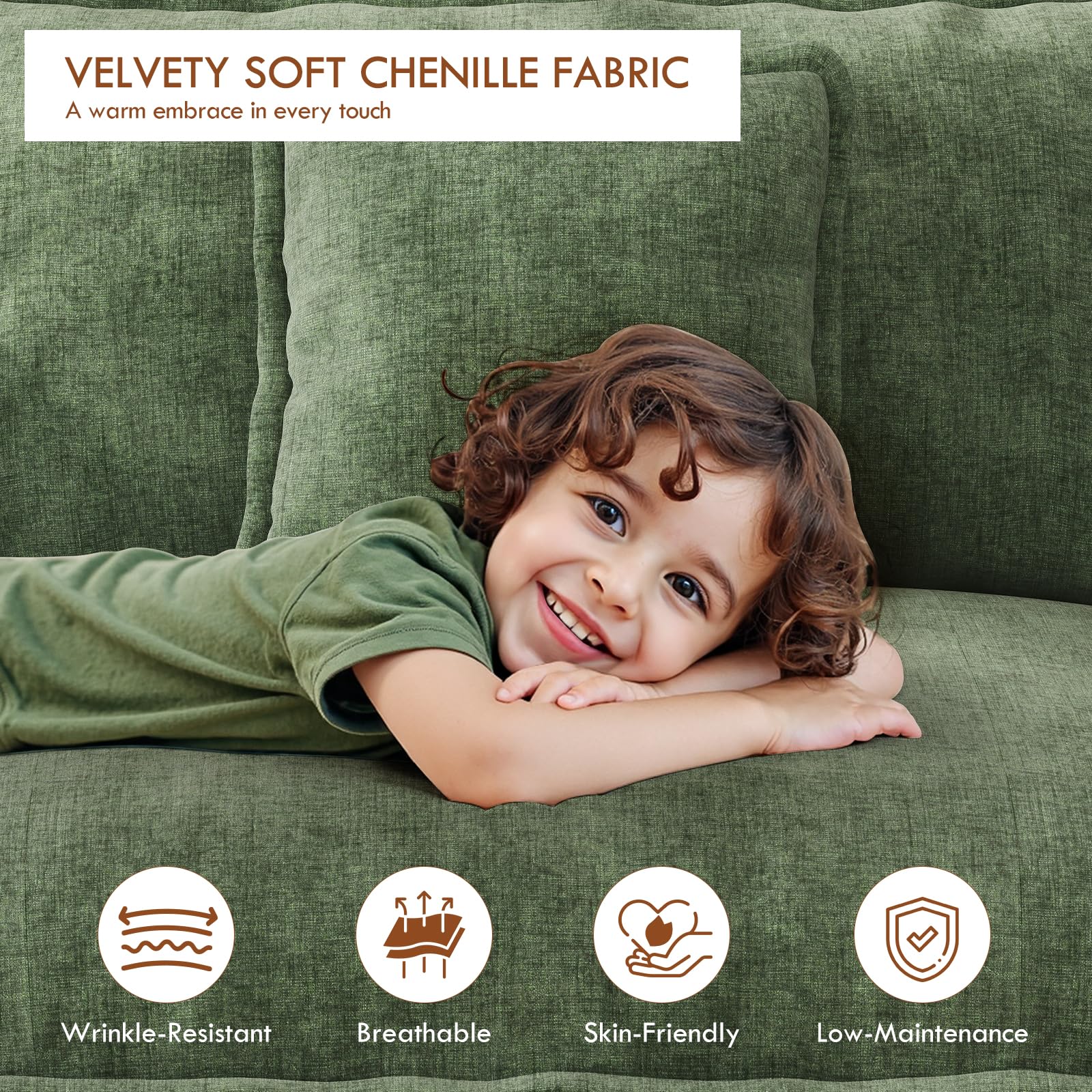 Best Oversized Couch Picks for 2026, Vetted 3 WorthFurni 146” Oversized Modular Sectional Sofa, U Shaped Cloud Couch Set, 4-Se — product photo