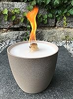 Schmelzlicht taupe/Sand Outdoor Wachs Kerze Reste Tischfeuer Terrassenfeuer Wachsfresser Wachsbrenner Dauerbrenner...