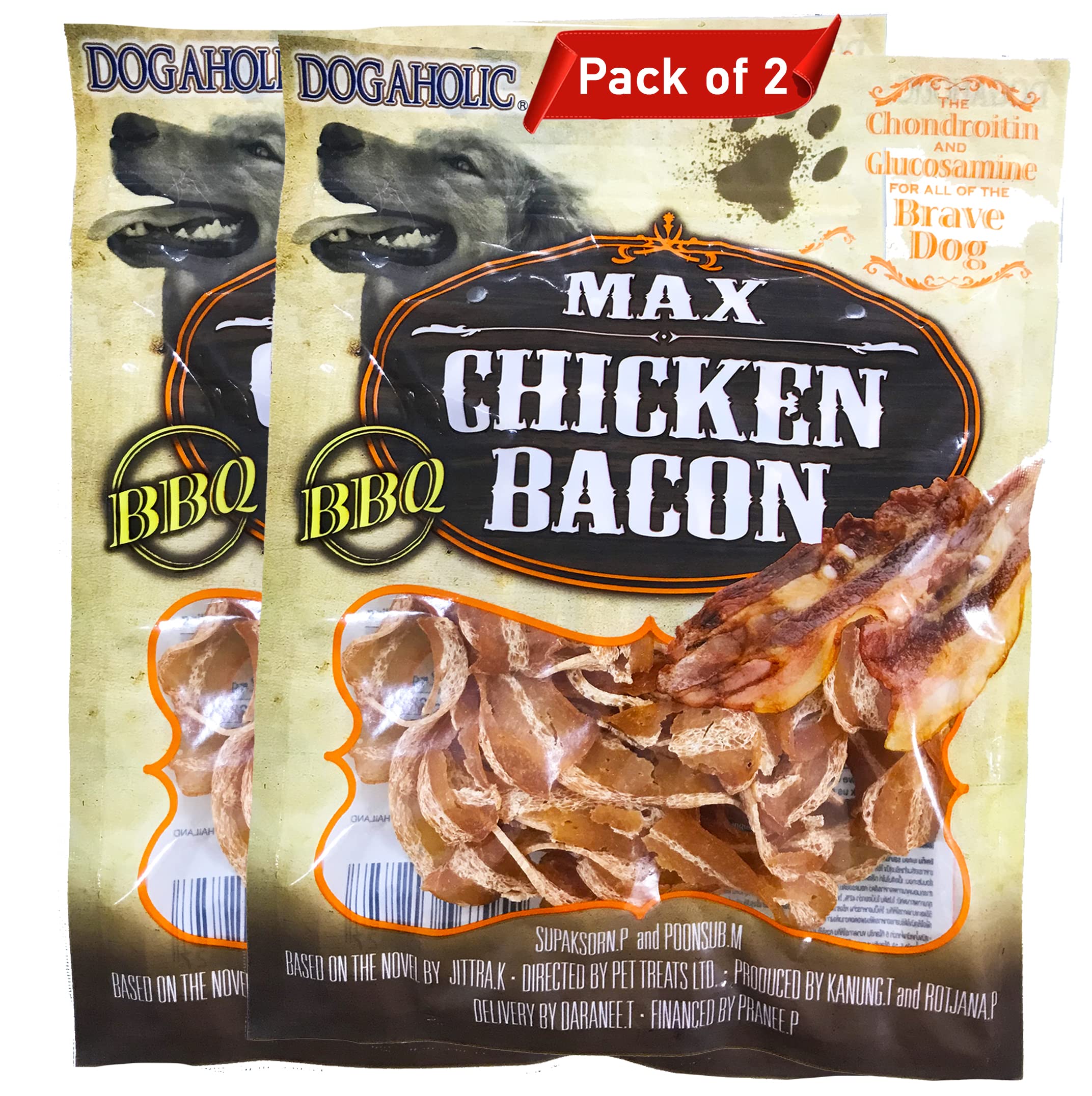 Dog Treats: Dogaholic Max Chicken Bacon Strips BBQ Flavour by For The Fur Kids (Pack of 2) (B09V13KX3B) Amazon Price History, Amazon Price Tracker