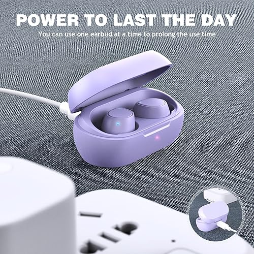 Miniatura 10 de Auriculares Bluetooth 5.2 para Apple iPhone 16 16e 15 Pro Max 14 Plus 13, auriculares inalámbricos pequeños con micrófono control táctil para