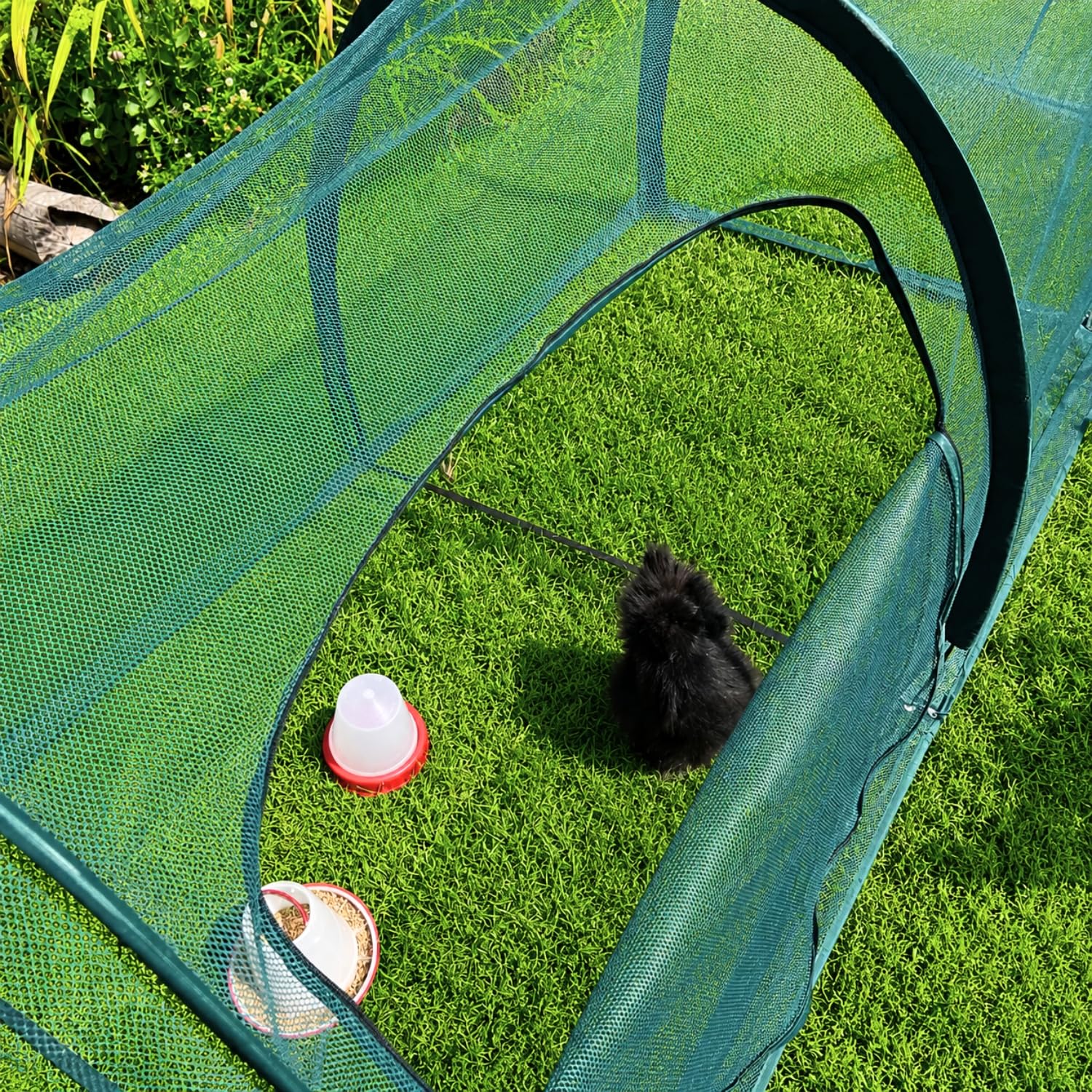 GardenSkill Poulailler Cage a Lapin Exterieur 200x100cm | Tunnel Maison pour Cochon d'Inde Poule | Enclos de Jardin pour Petits Animaux de Compagnie | Abri avec Filet de Protection | 2 Portes Zippées
