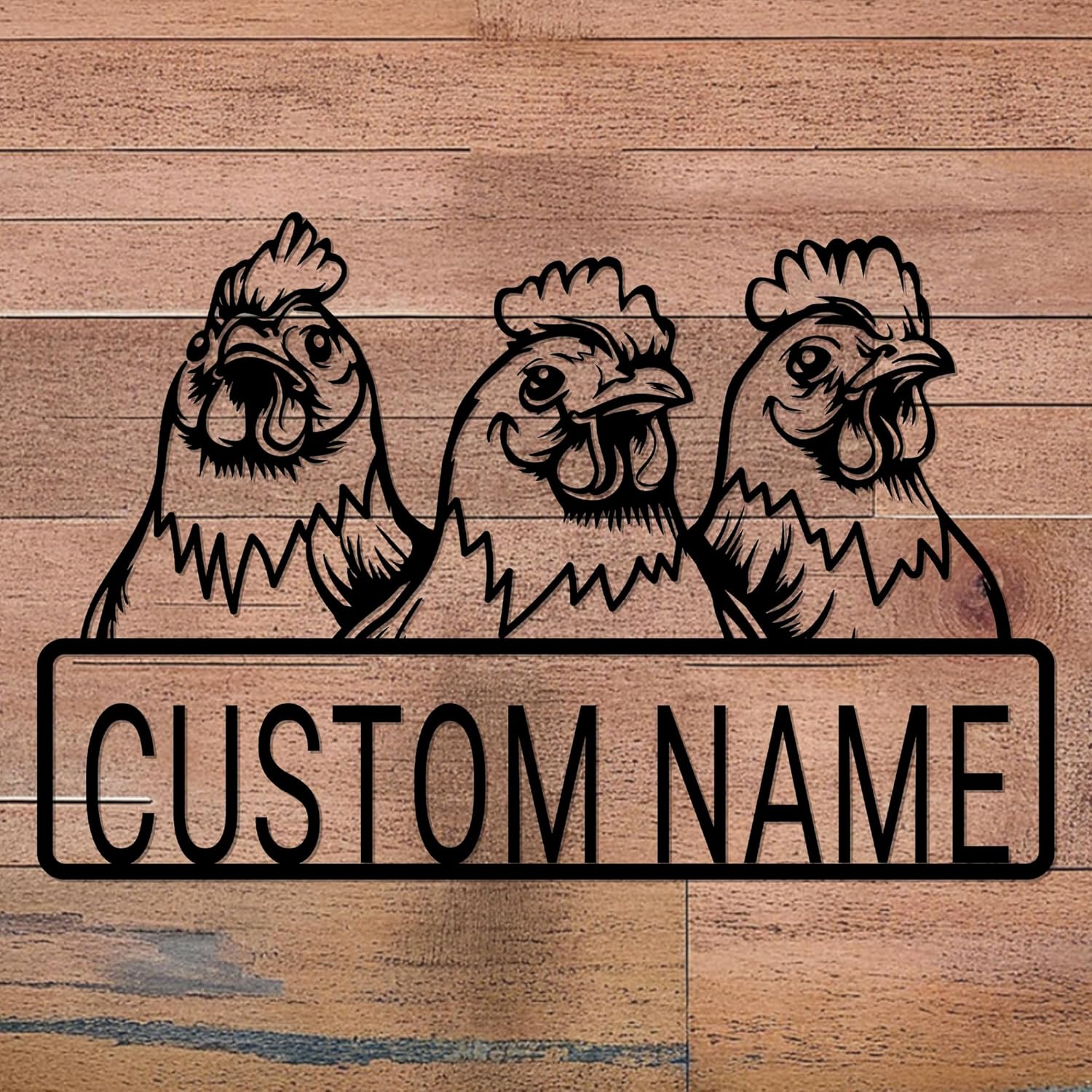 Custom Hen House Coop Sign Personalized Chicken Coop Signs Customized Metal Chicken Coop Decor Chicken Farm Metal Sign Family Name Metal Sign for Farm House Hen Farm Wall Art Decorations