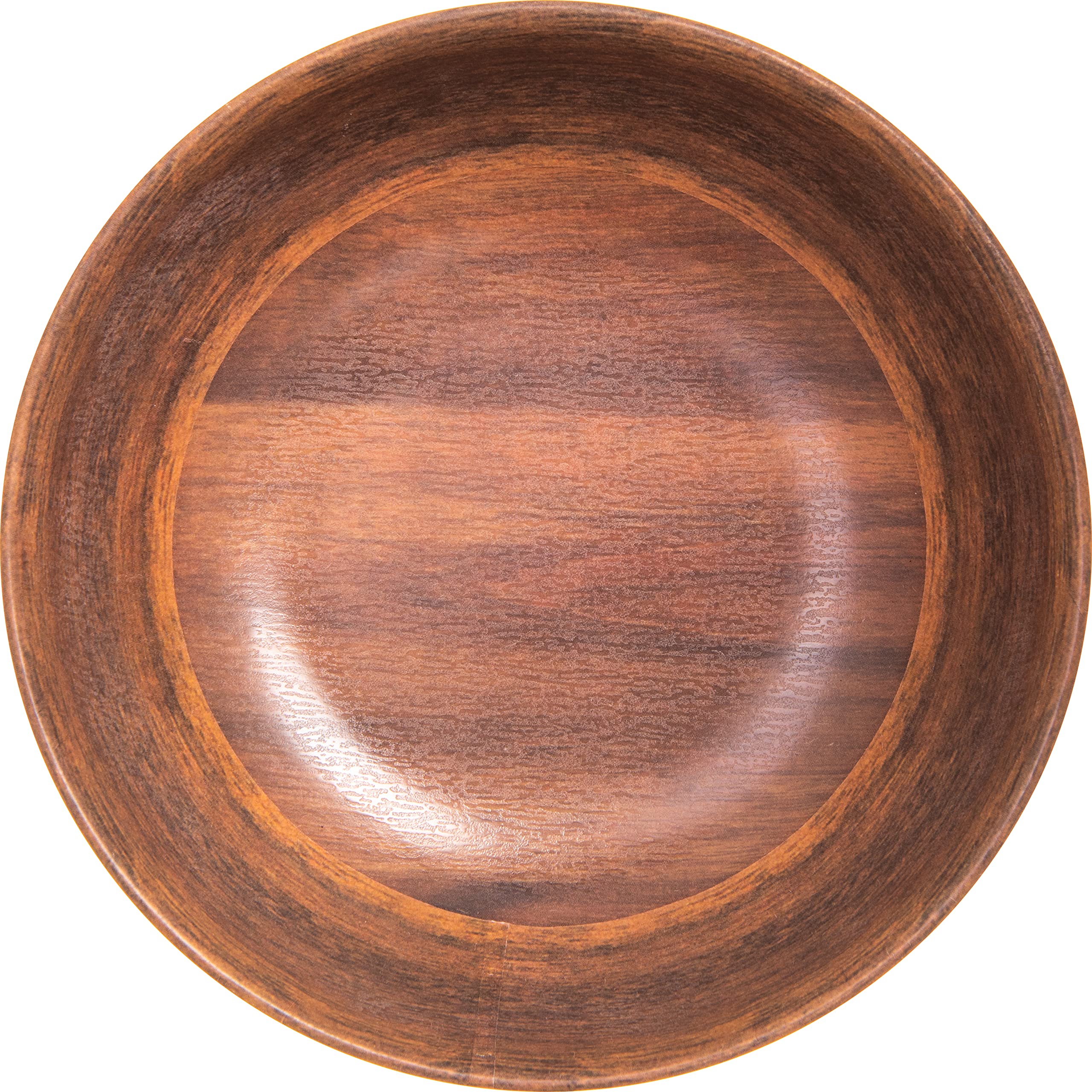 Carlisle FoodService Products Epicure Plastic Serving Bowl, 12 Inches, Dark Woodgrain, (Pack of 6)