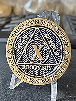 Vista 3 de 10 años AA Medallion Reflex Antique y Blue Color Bronze Chip