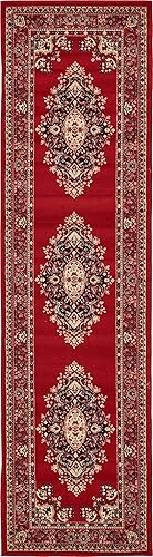 Vista 345 de Unique Loom Reza Collection- Alfombra, Polipropileno, Marrón Marrón/ marfil