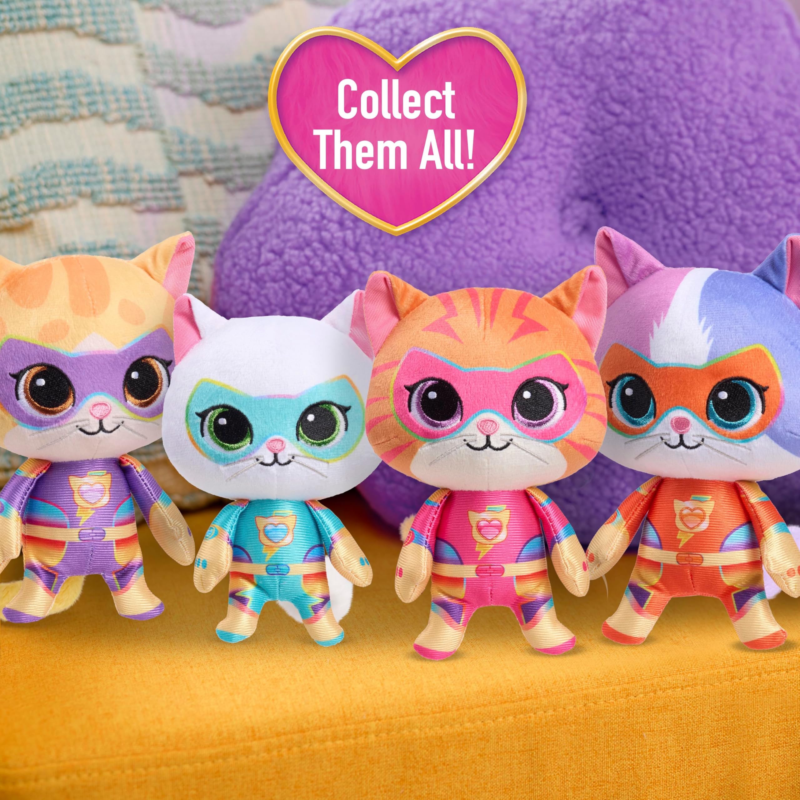 Just Play Disney Junior SuperKitties Su-Purr Charged - Peluche Ginny, 17,8 cm, per bambini dai 2 anni in su
