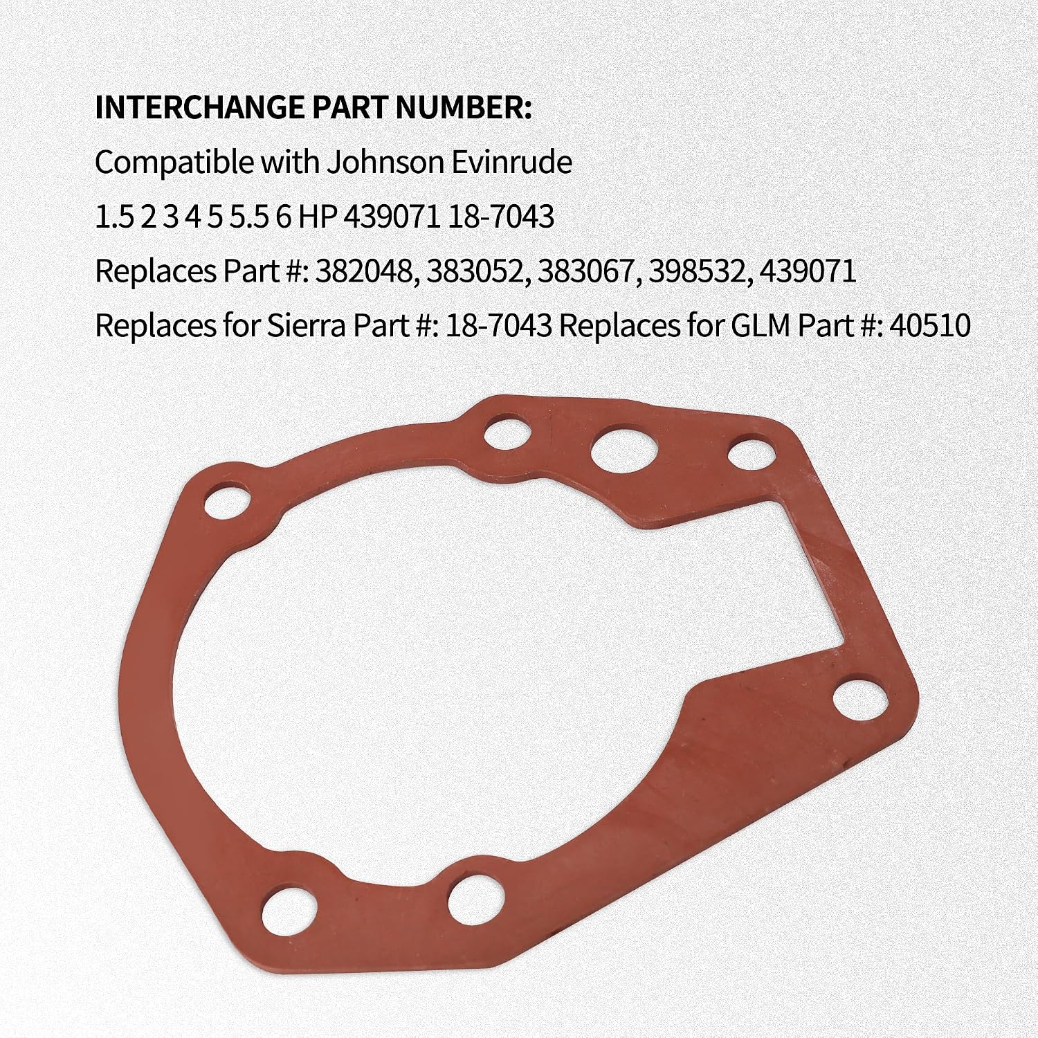 Carburetor Rebuild Kit 439071 Carburetor Carb Repair Rebuild Kit with Float Compatible With Johnson Evinrude OMC 1.5-20 HP Outboard Motors 0439071 18-7043 383052 398532