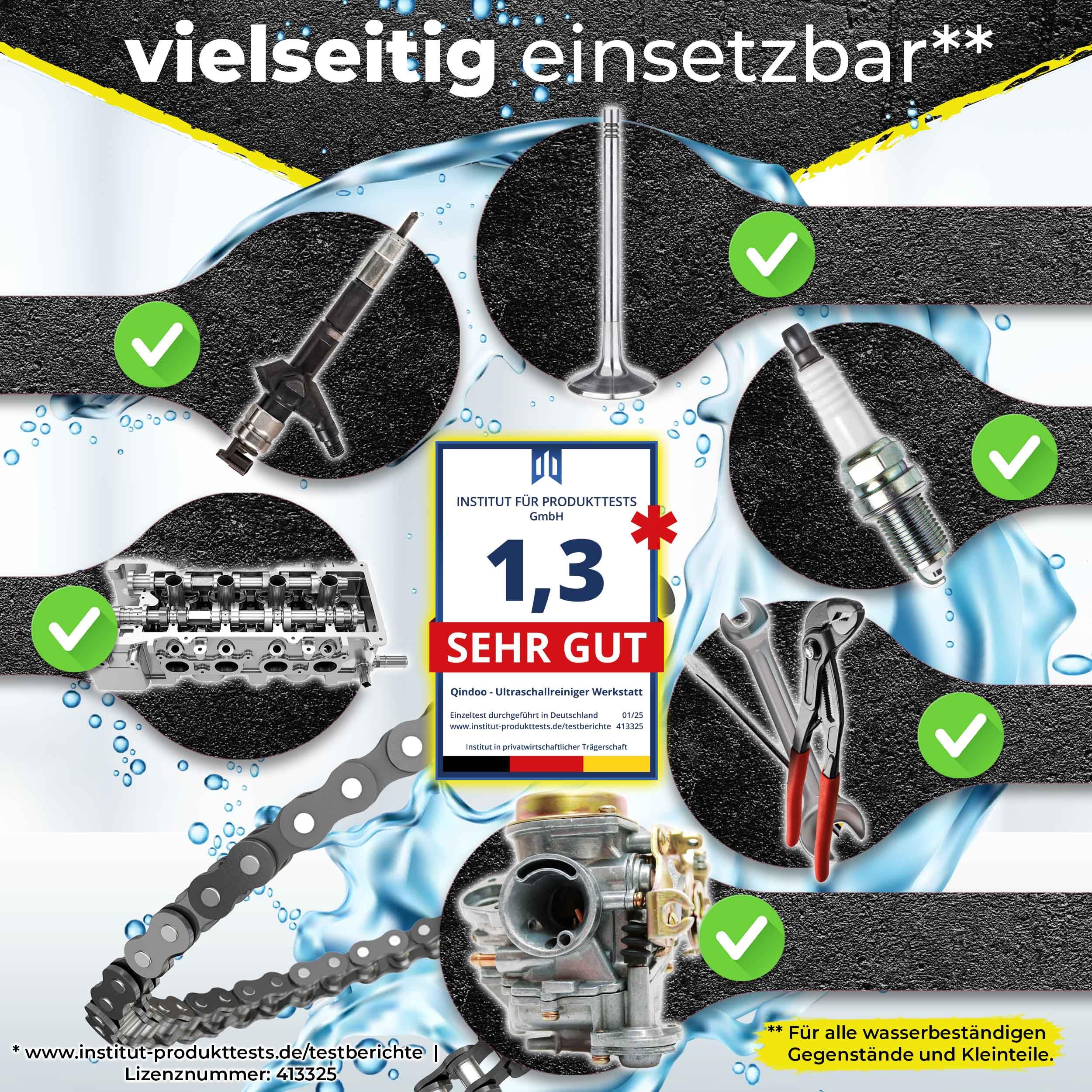 5L Ultraschallreiniger Autoteile, Vergaserreiniger Motorenteile, Alu, Auto, Werkstatt, Kanister mit Hahn (5 Liter + Hahn)