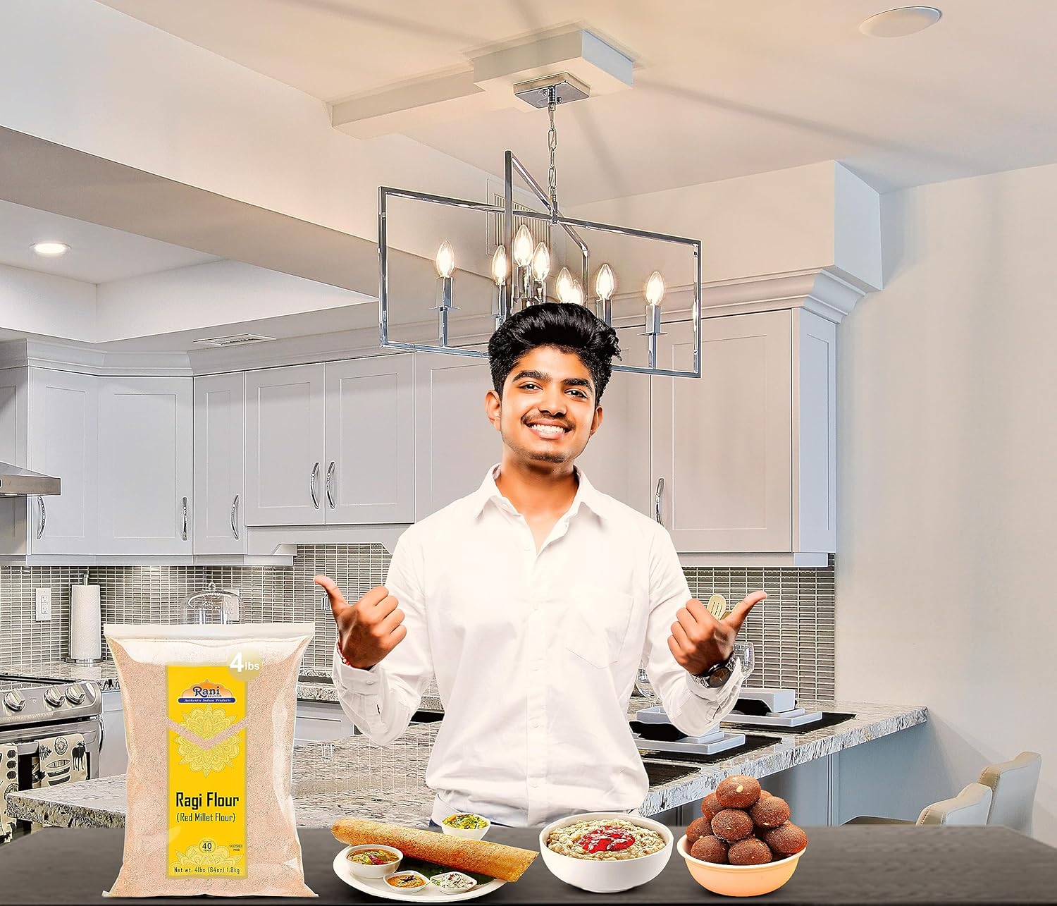 Rani Ragi (Finger Millet) Flour 64oz (4lbs) 1.81kg Bulk ~ All Natural | Vegan | Gluten Friendly | NON-GMO | Kosher | Indian Origin - Image 4