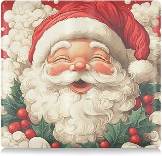 CEBUGI Santa Claus's Face Car Registration and Insurance Holder Glove Box Organizers Wallet Case for Documents Organizer,4.92" x 9.45"
