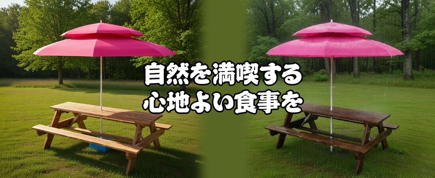 Amazon.co.jp: 【2段 パラソル】大型ガーデンテーブルセット
