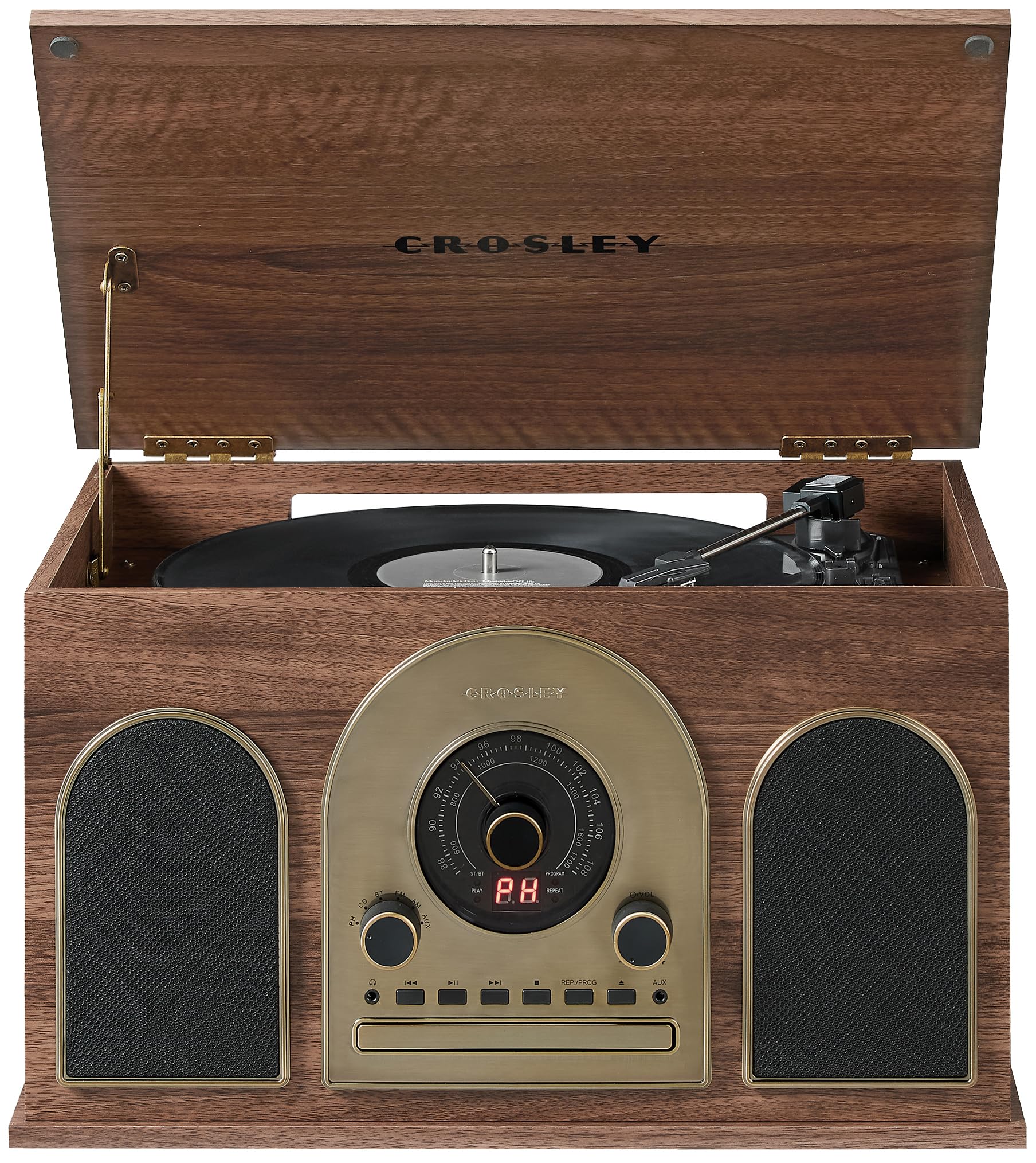 Amazon.com: Crosley CR7025A-WA Hayes 8-in-1 Bluetooth Vinyl Record