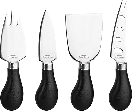 Trudeau Maison Speciality Stainless Steel Cheese Knife Set, Set of 4, Steel