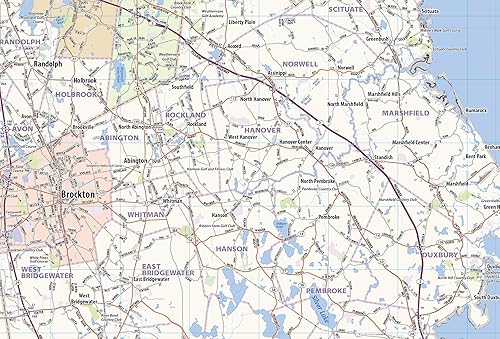 Miniatura 5 de Mapa de pared laminada de la zona metropolitana