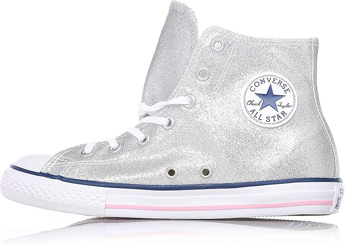 white and silver converse