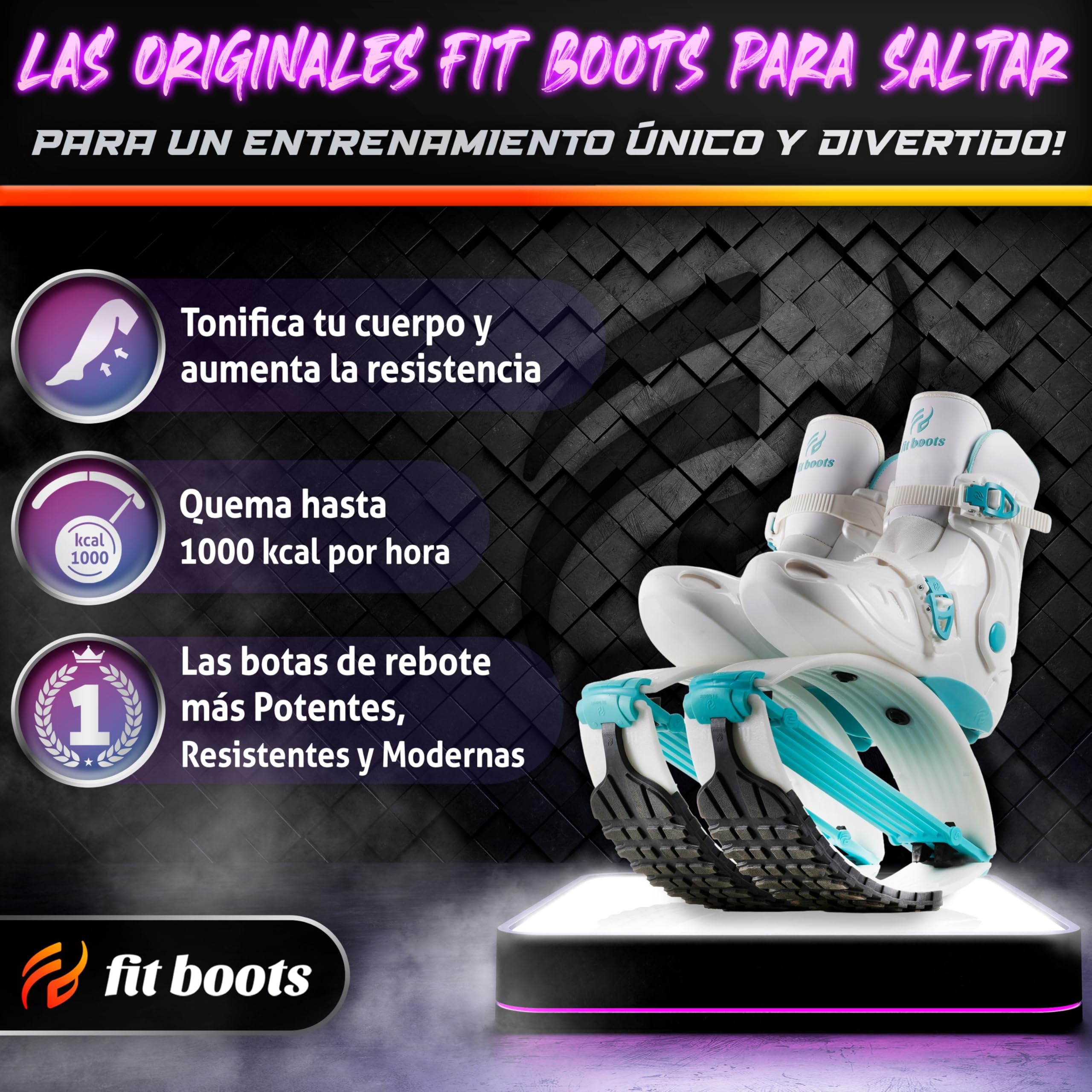 FIT BOOTS - Botas de Rebote de Nueva Generación, Originales Botas de Saltar de la Comunidad Internacional de Entrenamiento FitBoots Que Revolucionan tu Fitness, Zapatos Jump Boots