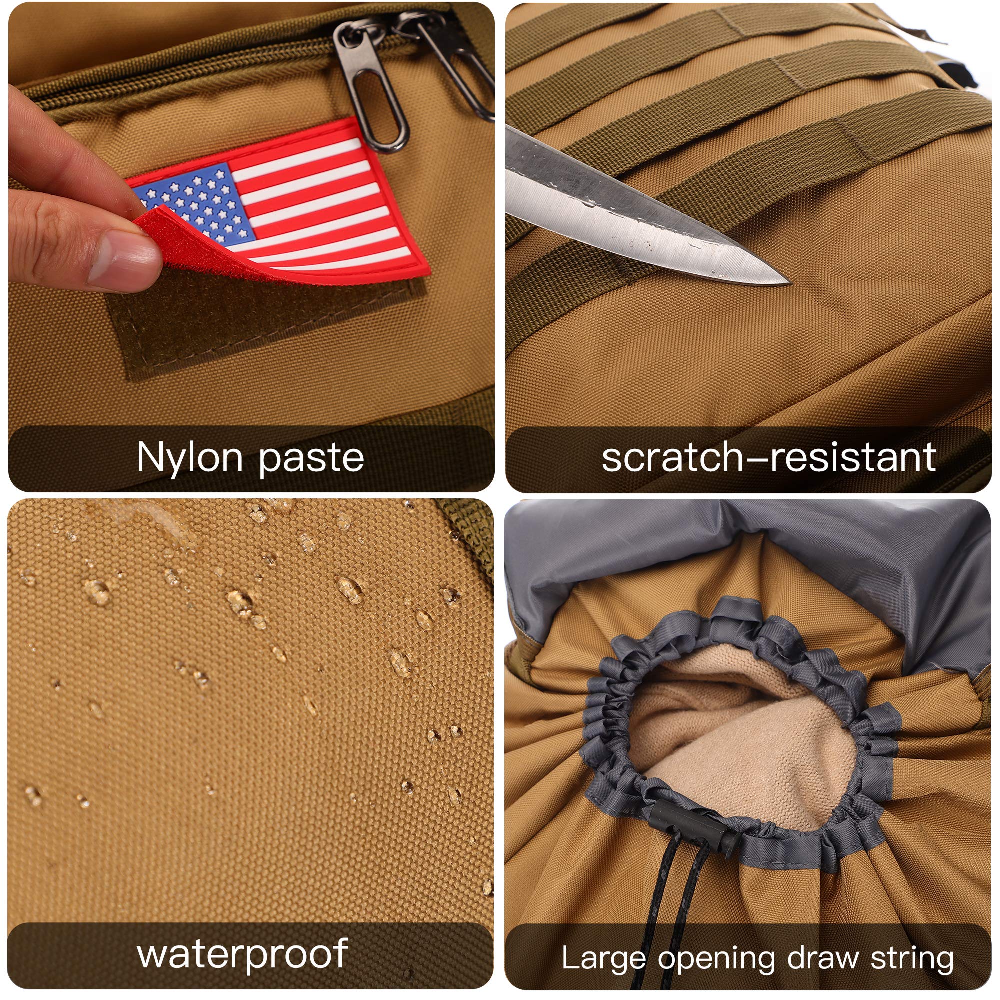 70L Campeggio Escursionismo Militare Zaino Tattico Outdoor Impermeabile Regolabile Borse Sportive