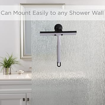 Bath Bliss Extendable Suction Hook Squeegee, Chrome