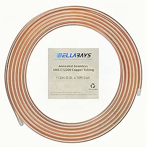 Copper Tubing 1/2" OD X 0.445" ID X 10 Ft, 99.9% C12200 ASTM B280 Refrigeration - View #5