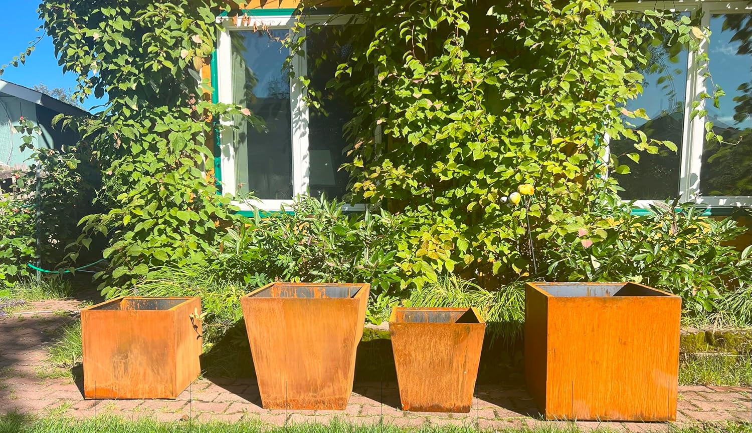 Nice Planter Corten Steel Square – 16 inch