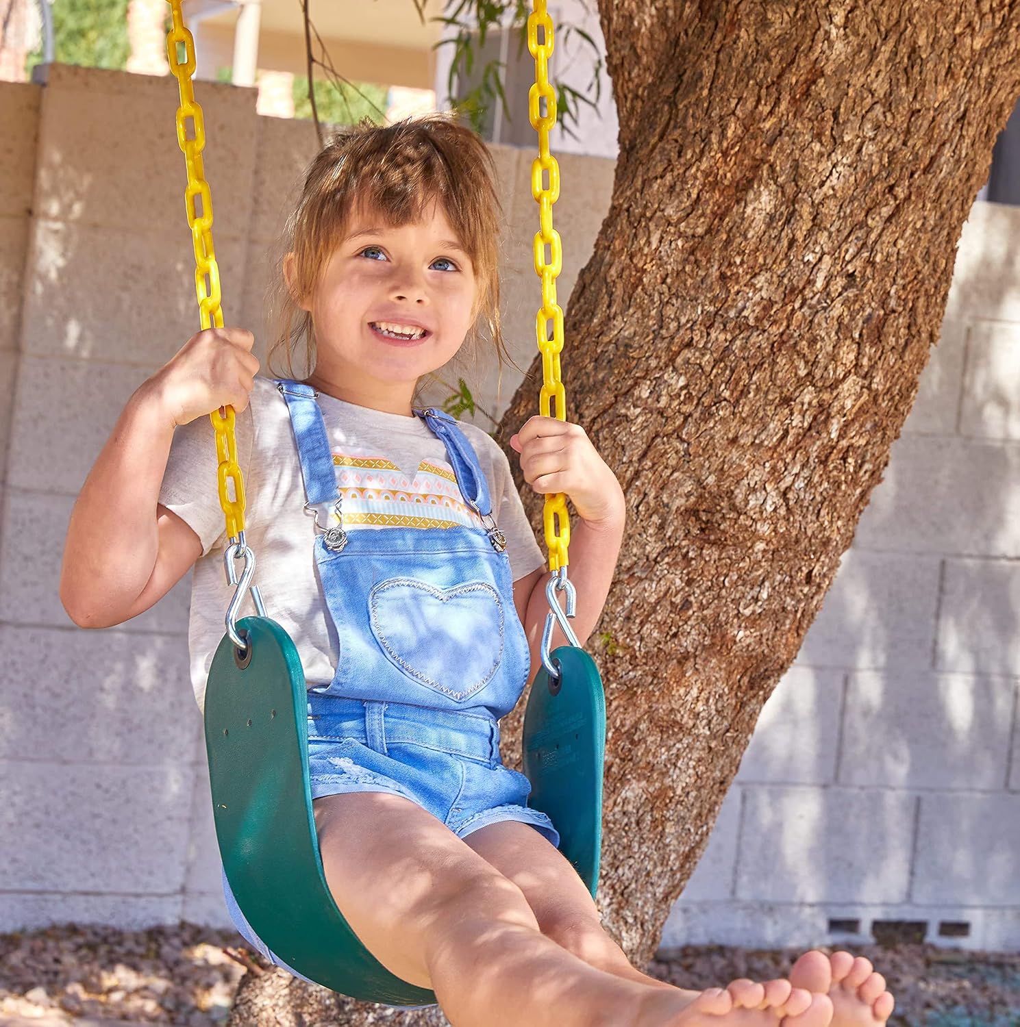 TURFEE 2 Pack Green Swing Seats Heavy Duty with 66" Chain, Swing Set Accessories Replacement with Snap Hooks for Kids Outdoor Play Playground, Trees, Swing Set, Playground(Green) : Everything Else