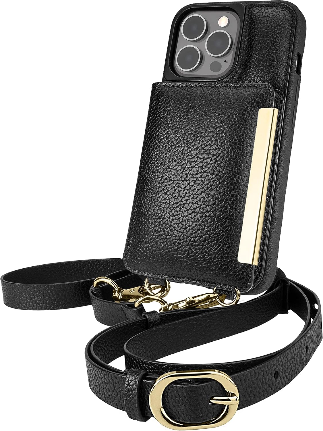 Smartish iPhone 14 Pro Max Crossbody Wallet Case - Dancing Queen [Purse/Clutch with Detachable Strap & Wristlet] Protective Cover with Credit Card Holder - Catch The Bouqet
