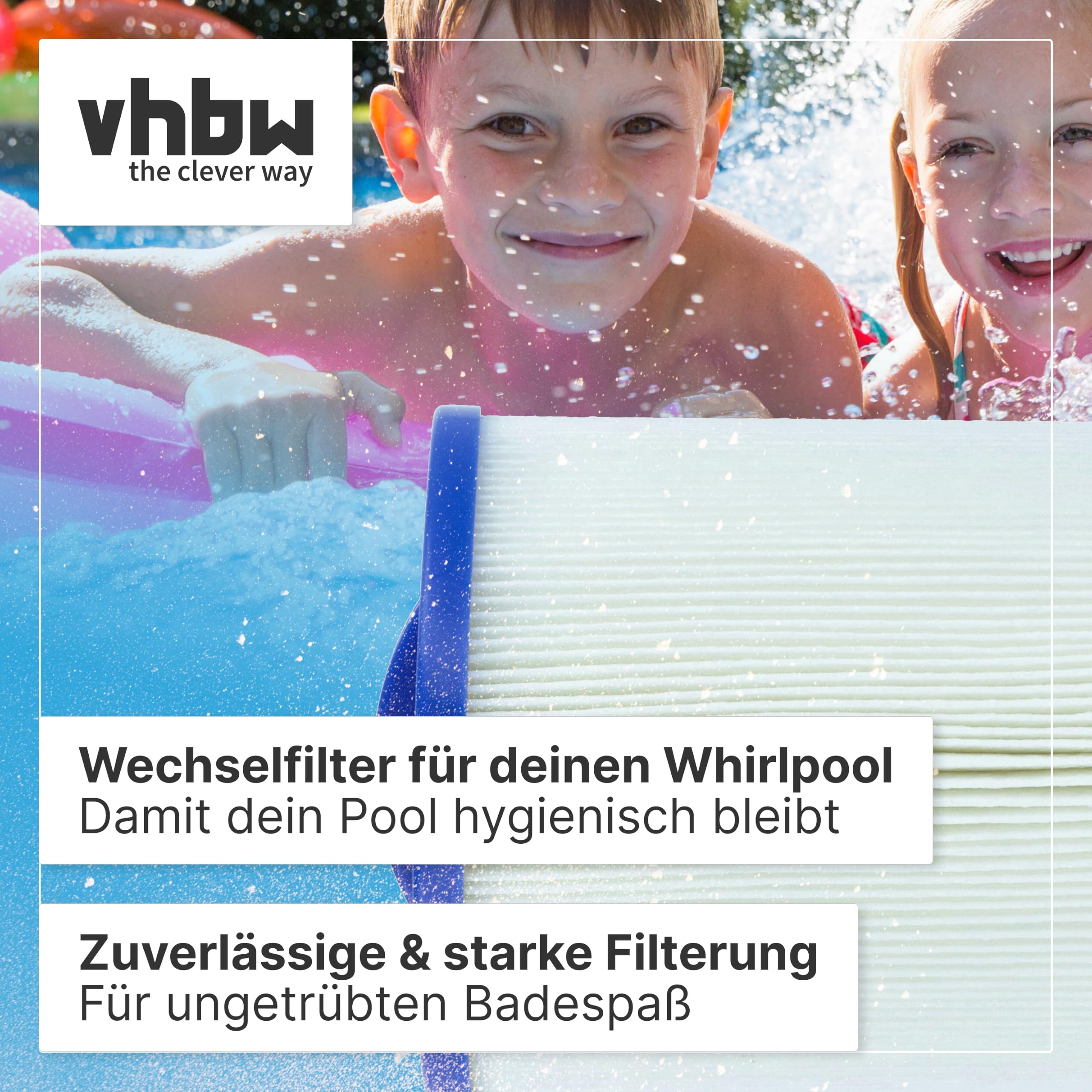 vhbw 2X Cartouche filtrante Remplacement pour Magnum WY45 pour Spa | bain à remous - Filtre de rechange blanc / bleu