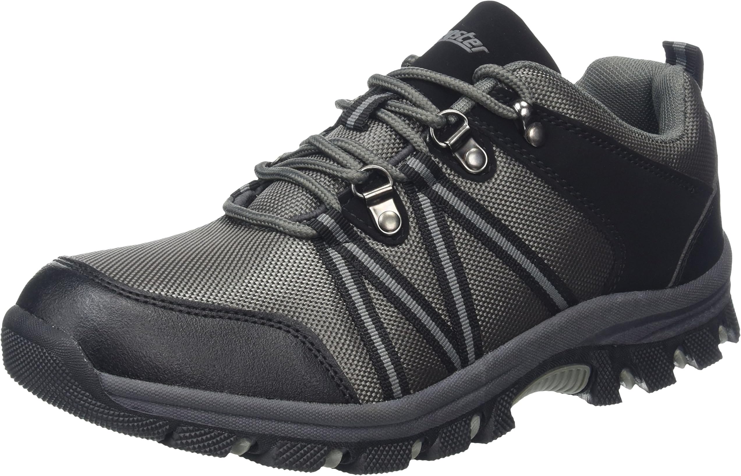 Gregster Men's Hiking Shoes in Black/Grey – Water-repellent and Breathable – Sporty, Comfortable and Light Hiking Boots – Suitable for Outdoor, Hiking and Leisure Activities – Hiking Low Shoes
