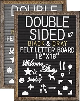 Amazon G Gamit 両面フェルトレターボード 12インチx16インチ 素朴なヴィンテージフレーム 941 ホワイト ゴールドの文字 シンボル 絵文字 筆記体 フォトクリップ サインボード メッセージボード スタンド付き はさみ キャンバスバッグ プレゼン 会議 セミナー用品