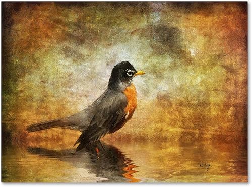 Trademark Fine Art Lienzo decorativo para pared, diseño de Robin por Lois Bryan, 14 x 19 pulgadas