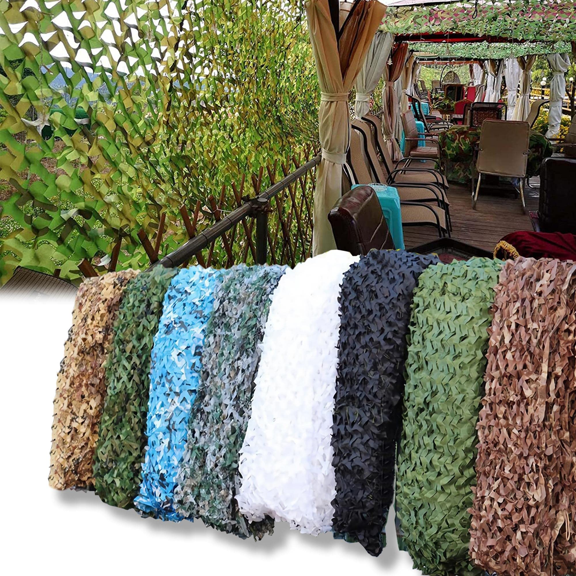 AMXFS Camouflage Netsun sail 6x8m - jungle camouflage sun protection nets Party decoration camouflage sun protection Net Privacy Cover Customizable Car Covers Woodland Army — image 1