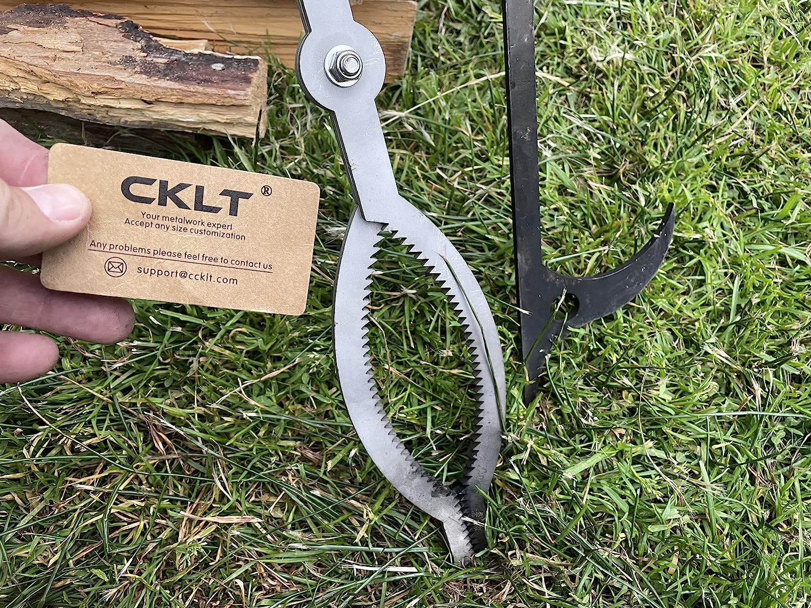 15/mo Finance 40" Fire Tongs Firewood Grabbers and Fire Poker Set