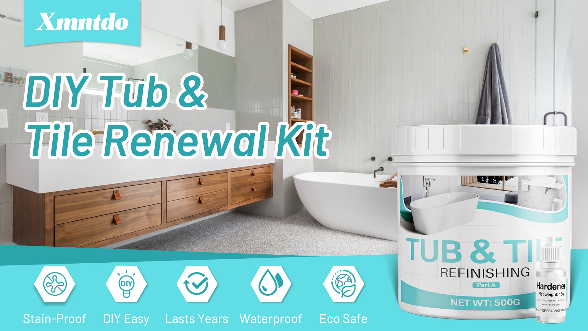 Amazon.com: Tile Paint, 17.6oz Tub and Tile Paint Refinishing Kit