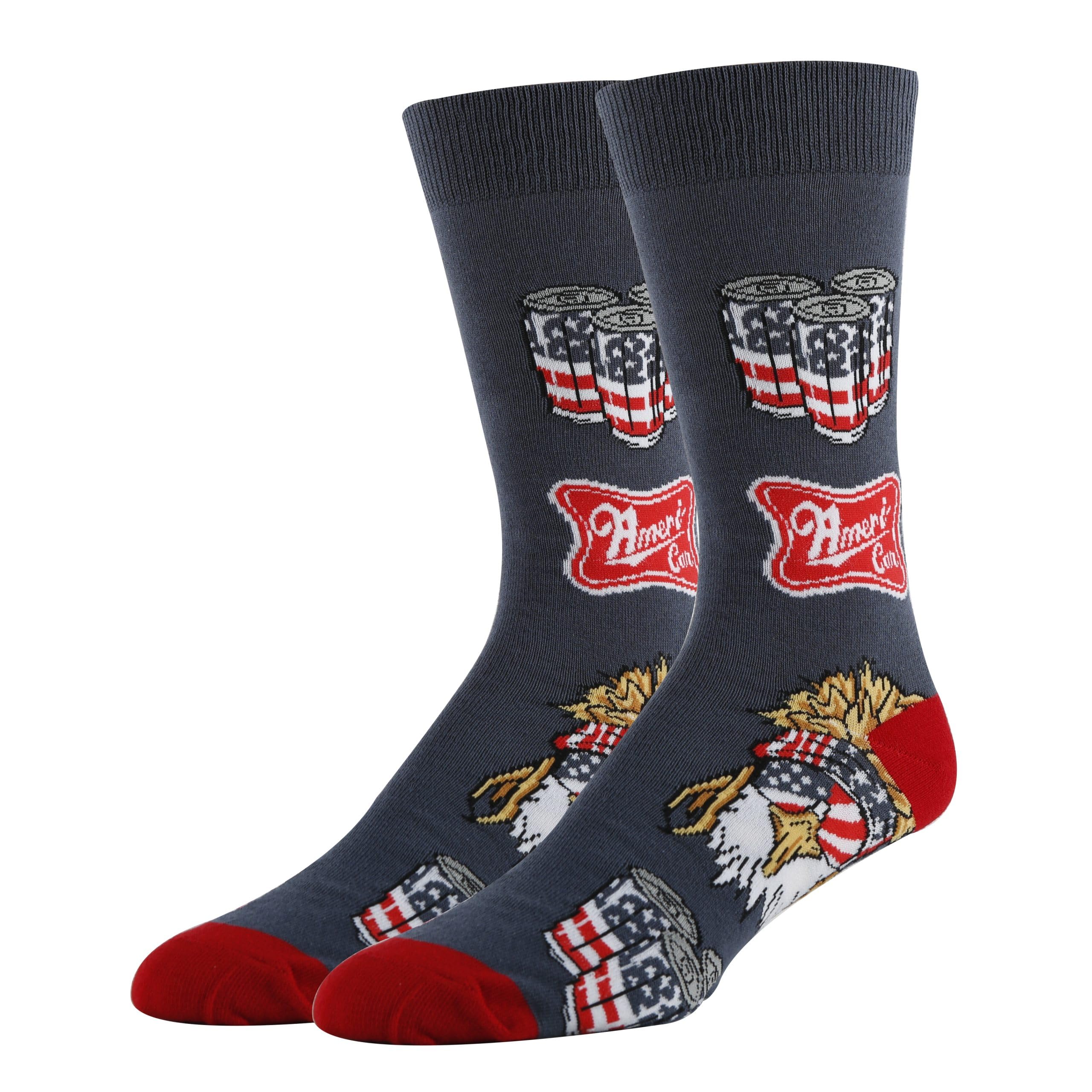 Oooh Yeah Men's Novelty Crew Socks, Positive Funny Fun Crazy Cool Socks