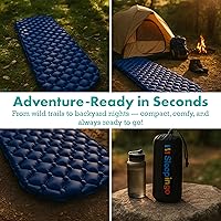 Vista 6 de Colchoneta de dormir ultraligera - Colchón inflable y compacto de aire de camping para mochileros, senderismo - Nuevo