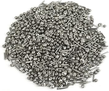 1 lb Stainless Steel Jewelers Polishing Burnishing Media Shot Mix Vibratory Tumblers Balls, Cross, Pins, Satellite Shapes