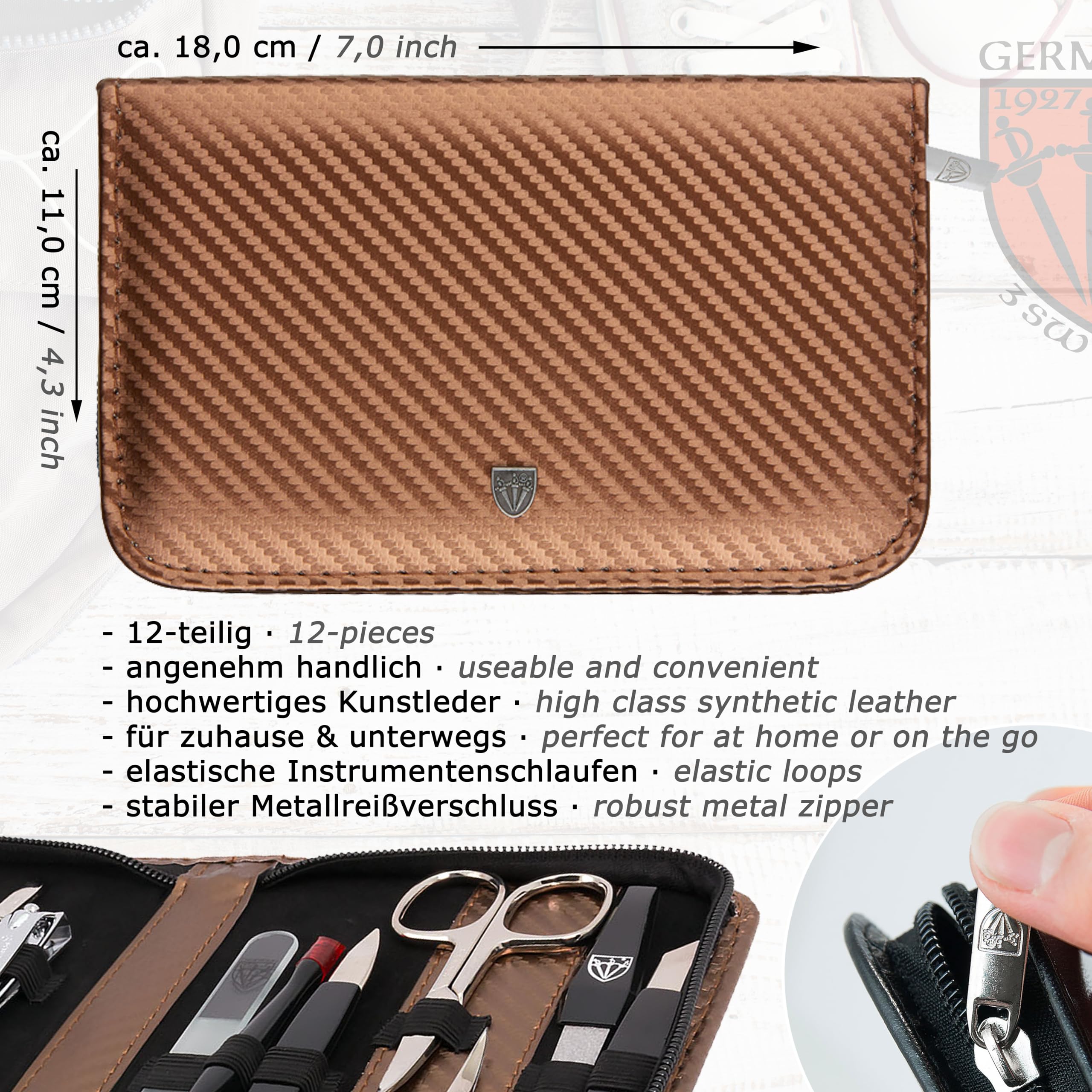 3 Swords Germany – kit manucure pédicure soin des ongles - qualité marque (092)
