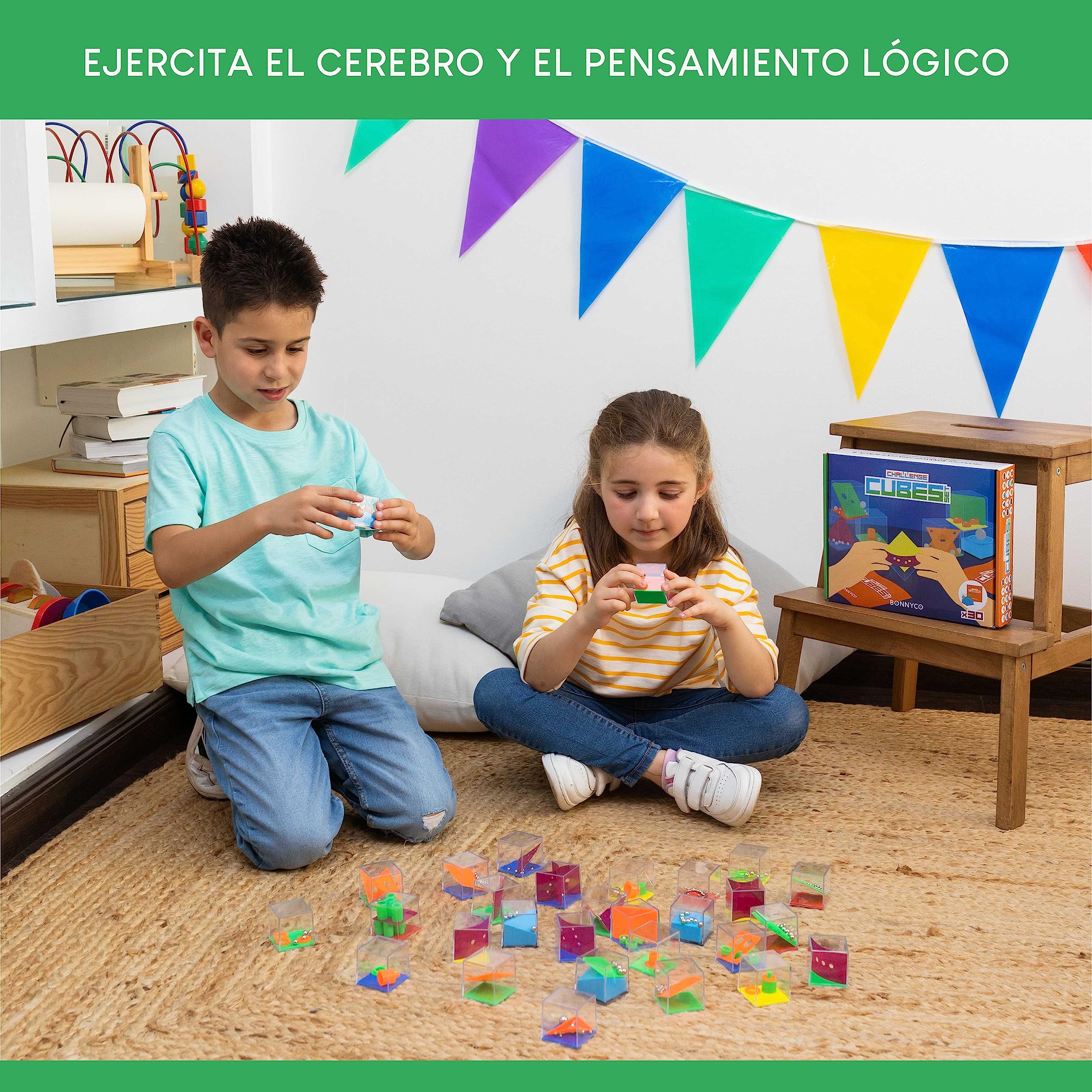 BONNYCO Cubos Rompecabezas Niños Pack 30 Regalos Cumpleaños Niños Colegio. Detalles Cumpleaños Infantil, Relleno Piñata. Regalitos Invitados, Regalos Alumnos Primaria. Mini Juegos para Regalar