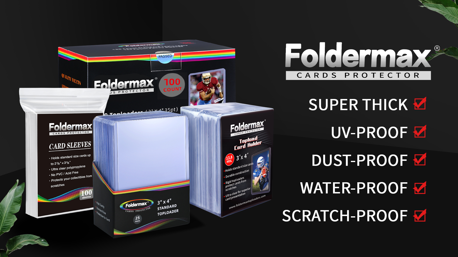 Amazon.com: Foldermax 100 Toploaders for Cards,35PT Toploader Card Protector,  3